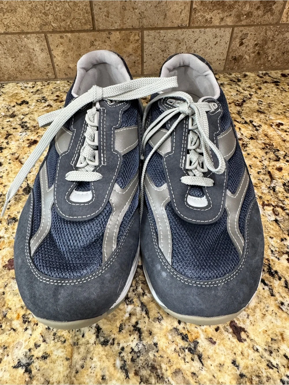 SAS Journey Sneakers Shoes Blue Gray Mens Lace Up 8.5WW Diabetic Comfort